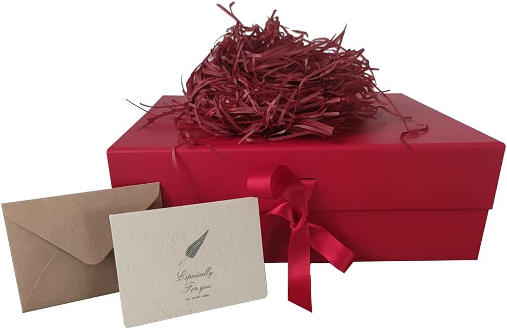 Thumbnail 6 de Weiß Geschenkbox 33x26x11,5 cm – stabile Kartonverpackung mit Magnetdeckel und Schleife