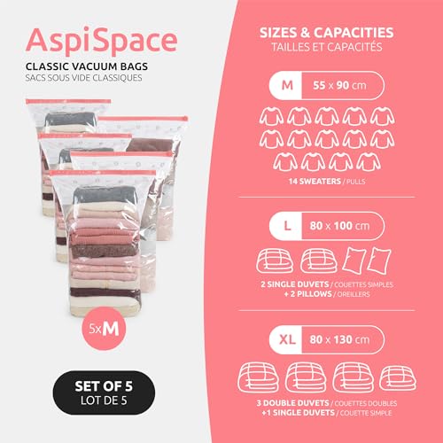 Thumbnail 6 de Compactor Lot de 5 Sacs de Rangement Sous Vide M (90 x 55 cm) – gain d’espace et simplicité