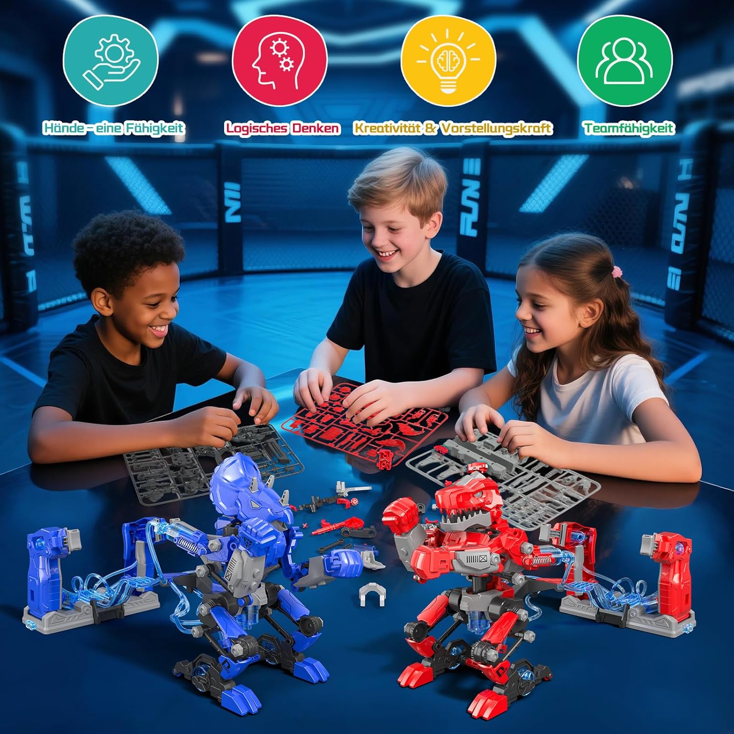 Detalle de STEM Boxing Robot Toys: Build Two Hydraulic Boxing Robots (Science kit for kids aged 8–14)