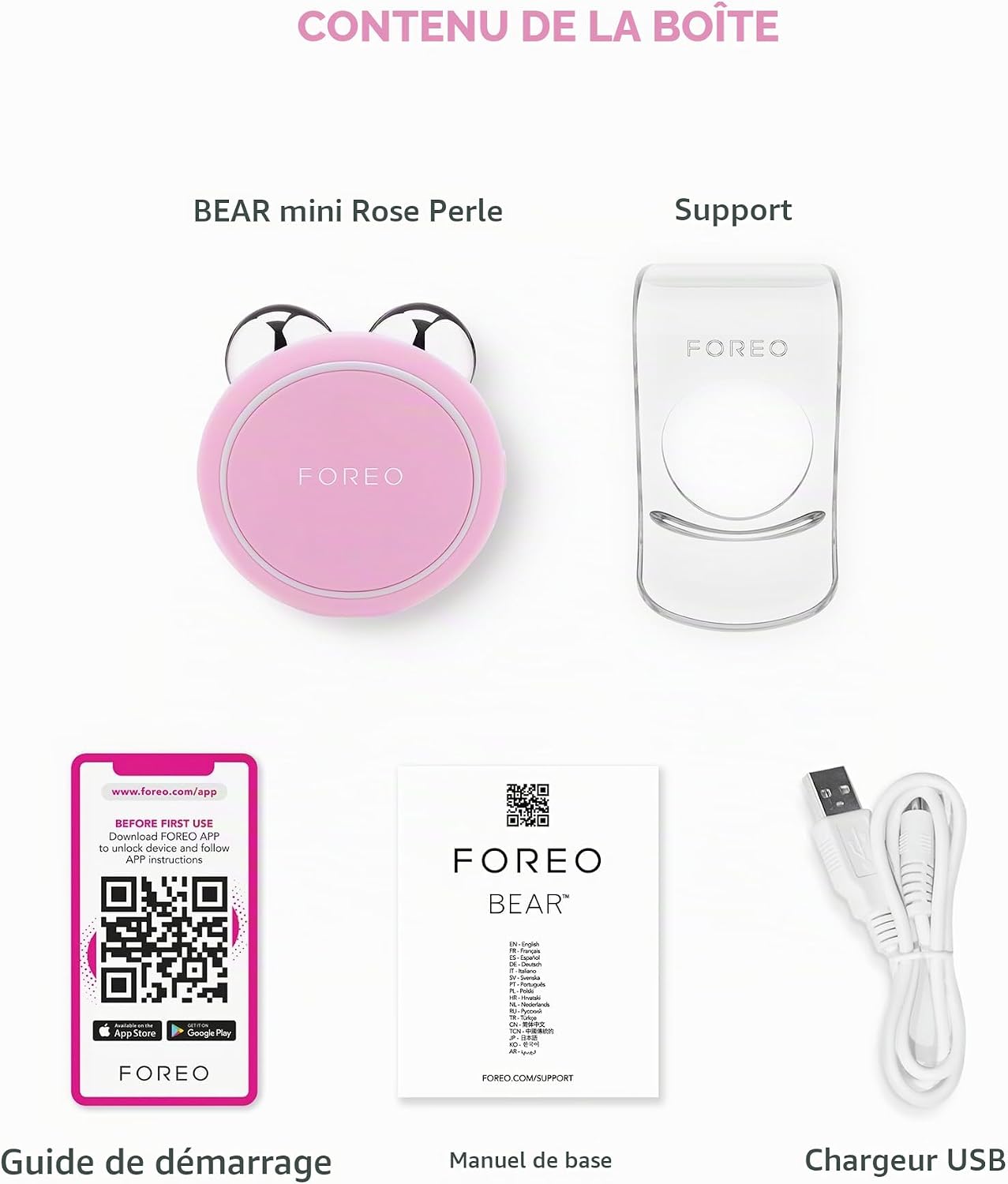 Detalle de FOREO BEAR mini : appareil de lifting ciblé par micro-courants, visage non invasif