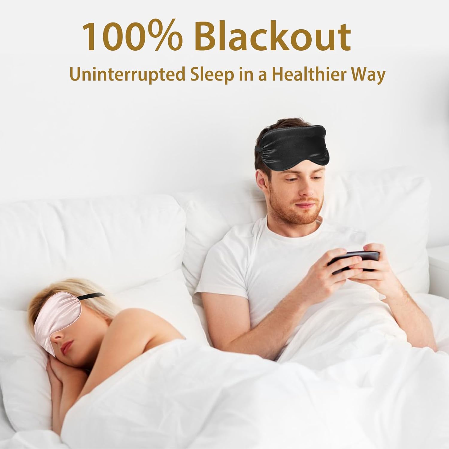 Thumbnail 5 de JroyJoy 4 Pack Silk Sleep Mask 100% Blackout
