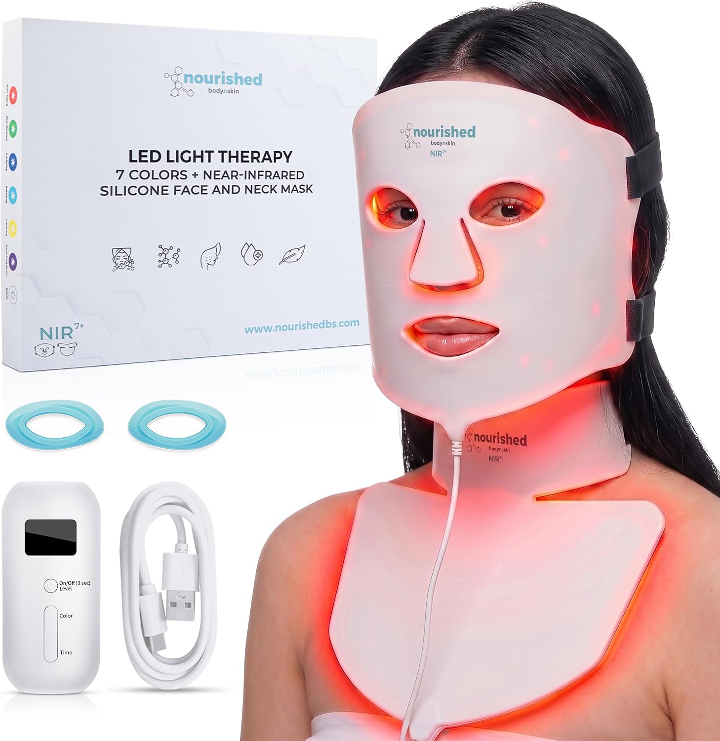 Detalle de Nourished Bodynskin Maschera LED a 7 Colori