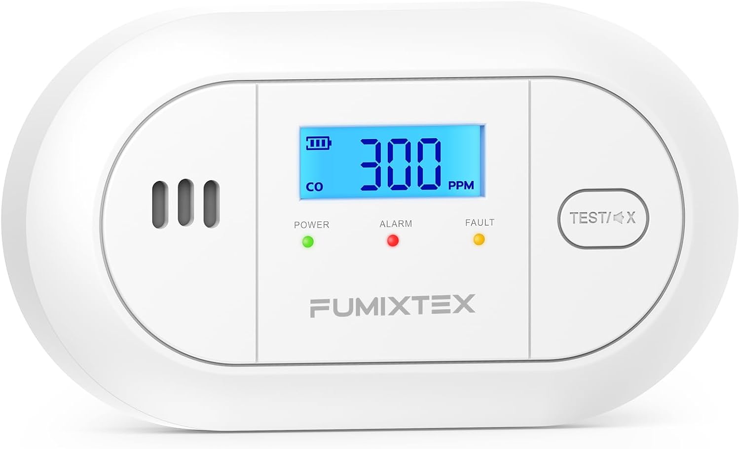 Detalle de FUMIXTEX Carbon Monoxide Detector with LCD Display and Replaceable Battery