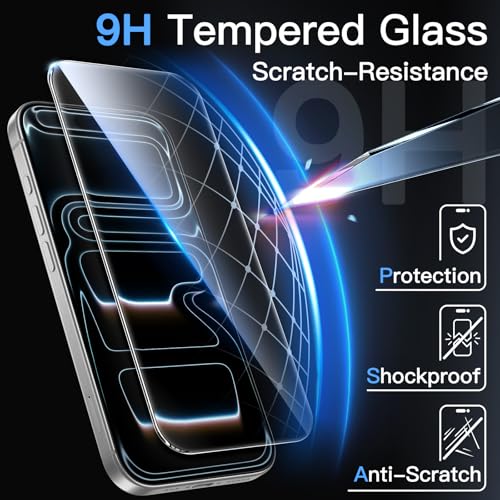 Thumbnail 4 de JETech Pellicola Protettiva per iPhone 17 Pro Max – 3 pezzi, vetro temperato 9H