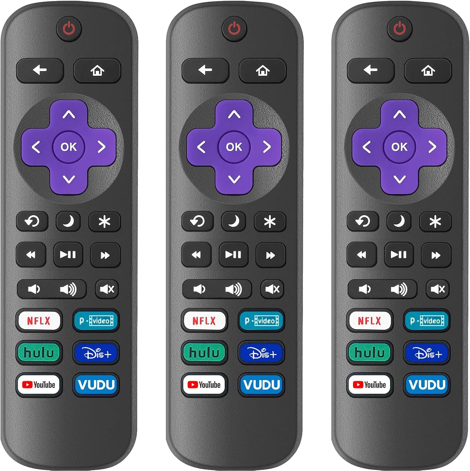 Detalle de 3-Pack Replacement Roku TV Remote