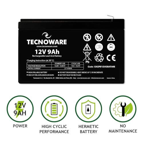 Thumbnail 1 de Batterie au plomb 12 V 9 Ah Tecnoware Power Systems ⚡