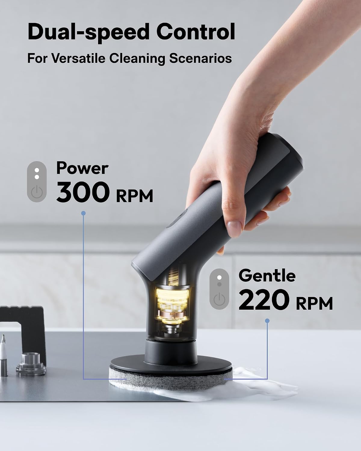 Detalle 1 de HOTO Cordless Spin Scrubber Swift