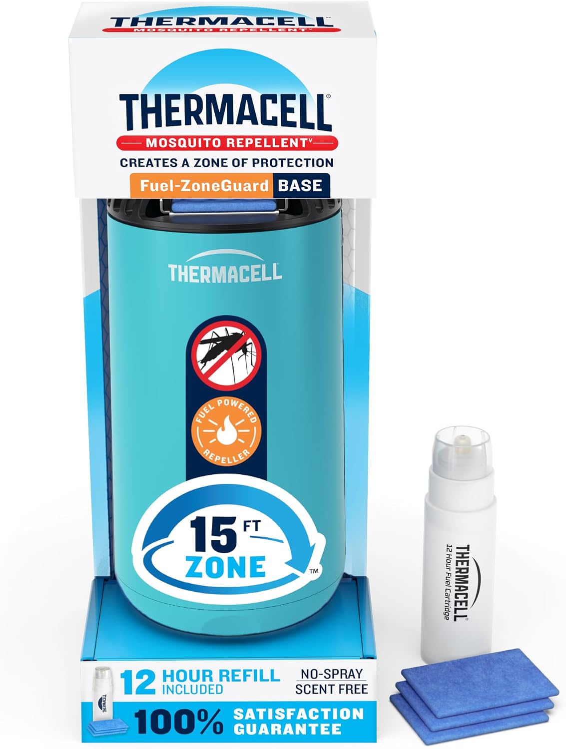 Imagen de Thermacell Fuel-ZoneGuard Base Patio Shield Mosquito Repeller (Glacial Blue) en OfertitasTOP