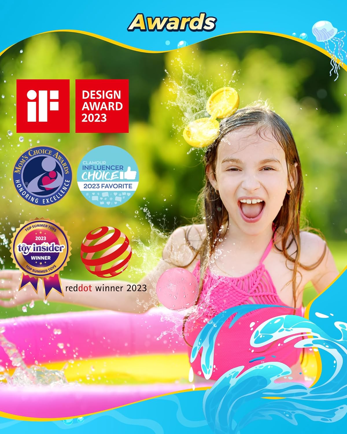 Detalle 2 de SOPPYCID Reusable Water Balloons (Quick Fill, Self-Sealing, Latex-Free Silicone)