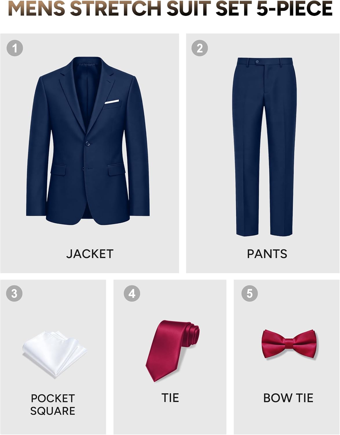 Detalle de Western Lion Men's Suit Set, 5-Piece