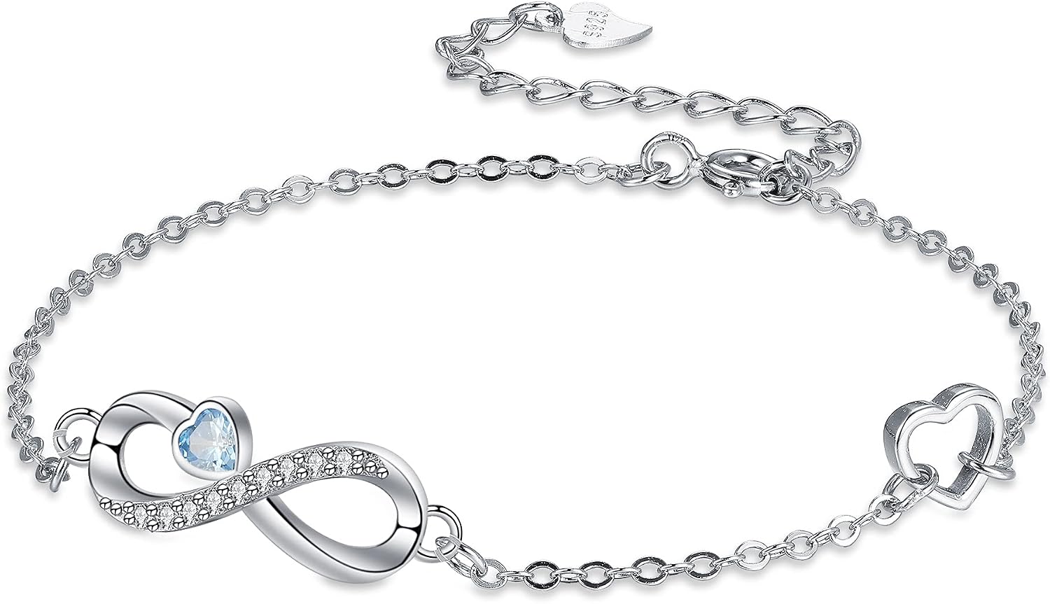 Thumbnail 4 de Arrebol Unendlichkeit Armband Damen 925 Sterling SILBER Infinity Armband