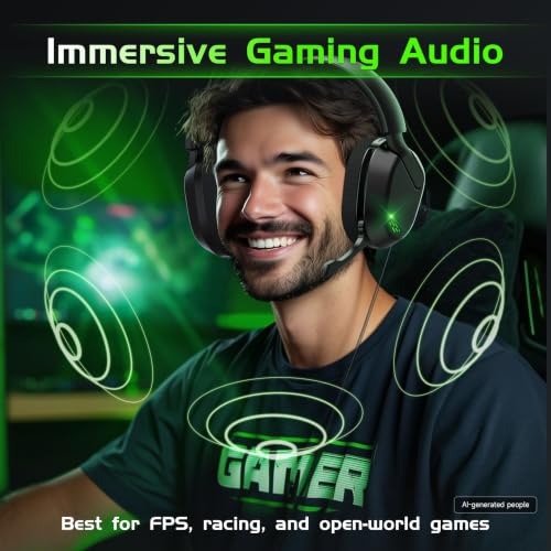 Detalle de Gvyugke Captain 560 Wireless Gaming Headset: Solid Xbox/PS5 Companion with Long Battery