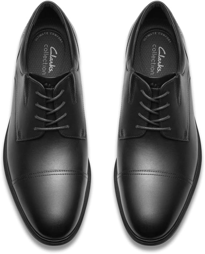 Thumbnail 5 de Clarks Steadwell Cap en cuir noir