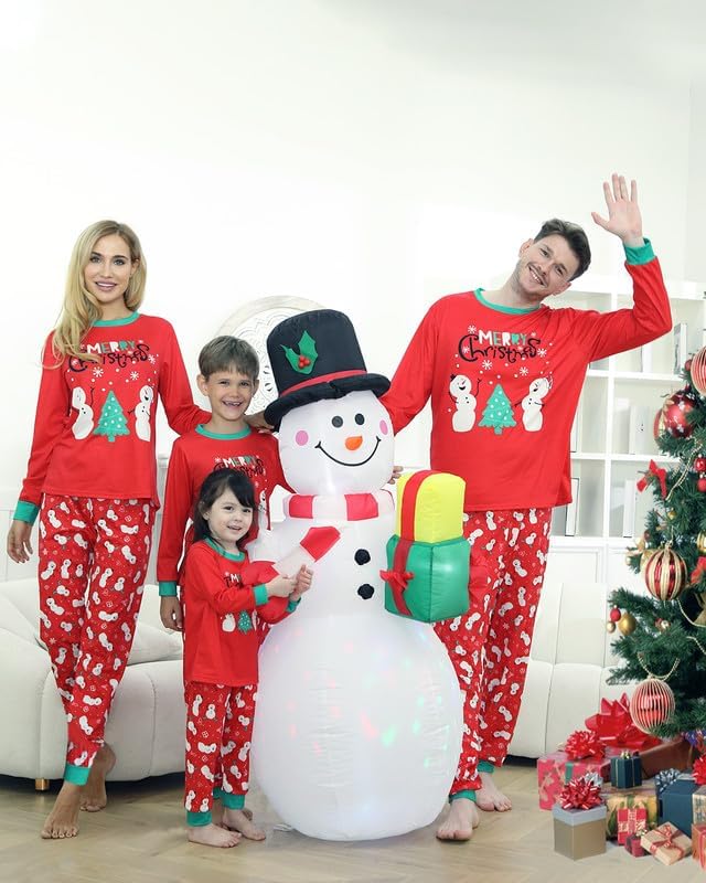 Thumbnail 4 de Linnhoy Family Christmas Pajamas Set, Elk Print and Red Plaid Matching PJs