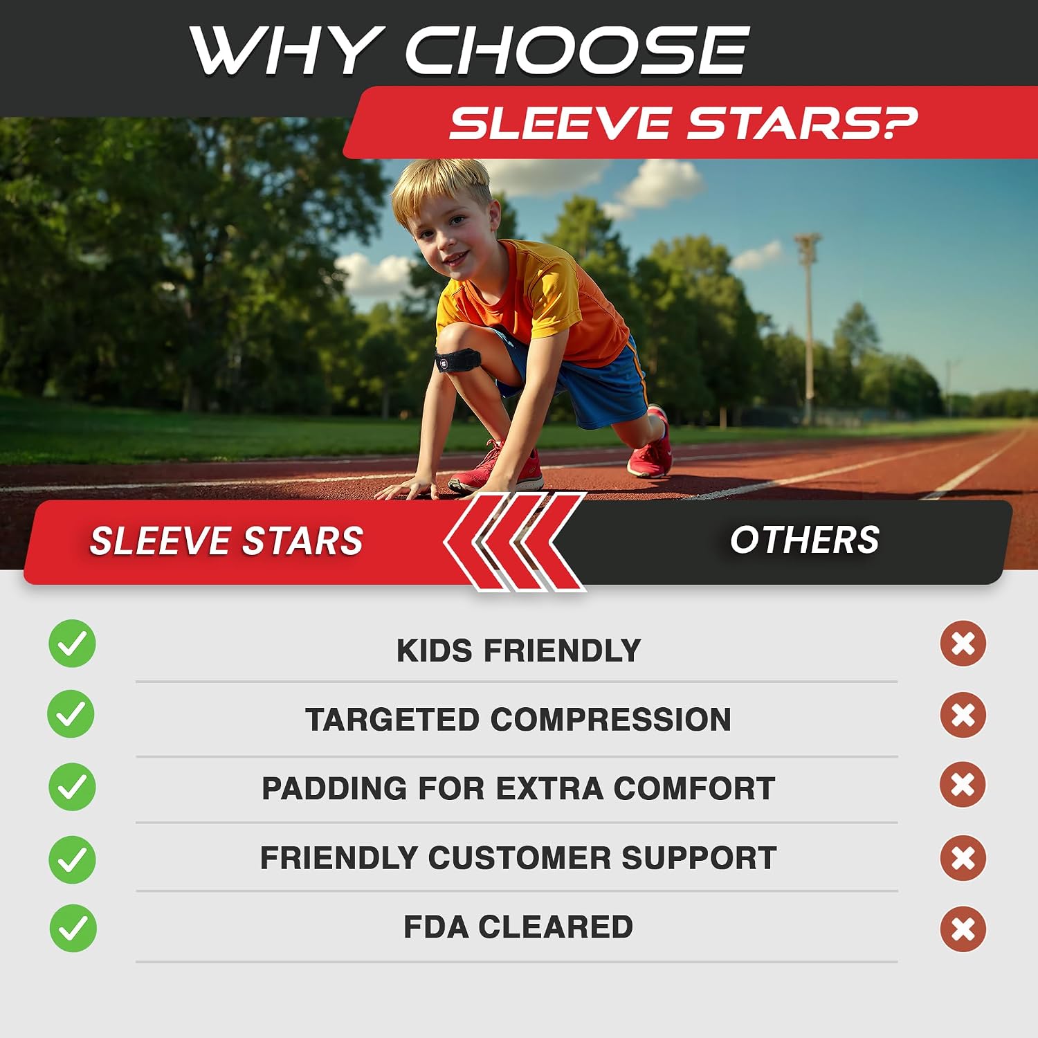 Detalle de Sleeve Stars Patellar Tendon Support 7-15 in