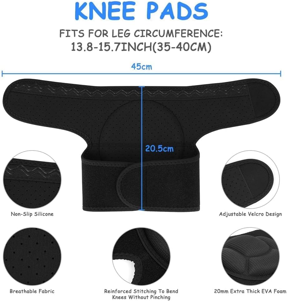 Thumbnail 1 de Flintronic Genouillères de Protection – 2 paires en mousse EVA 20 mm, Genouillère Travail et Sport