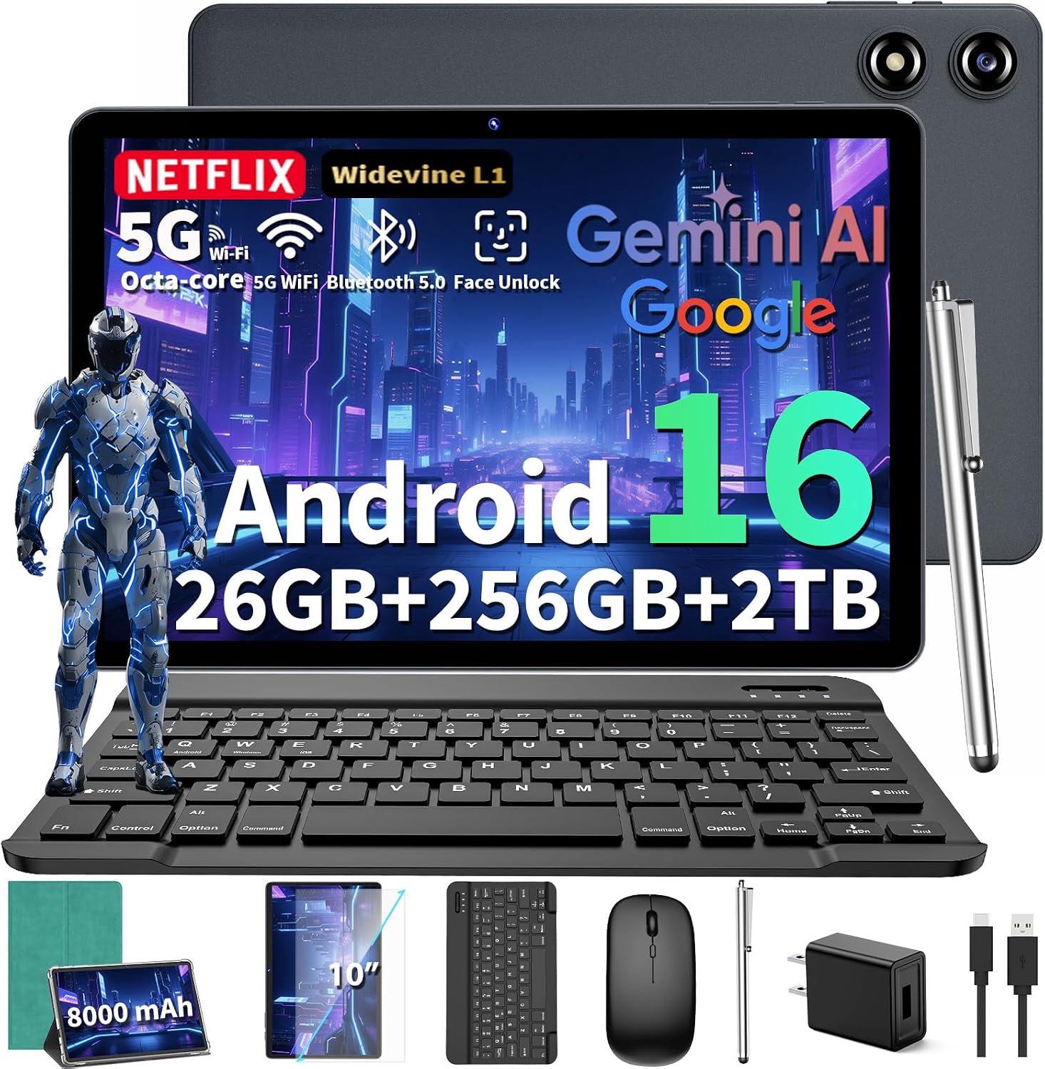 Detalle de YLEEBG 10-inch Android tablet