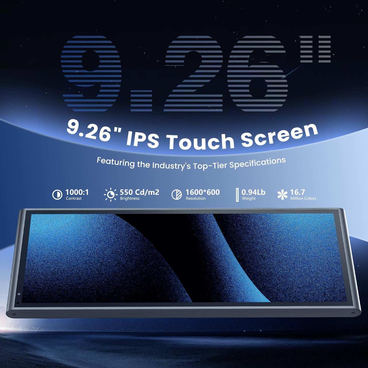 Thumbnail 3 de 9.26" CarPlay Screen for Car (Wireless) with OTA Updates, GPS, FM, and Voice Control