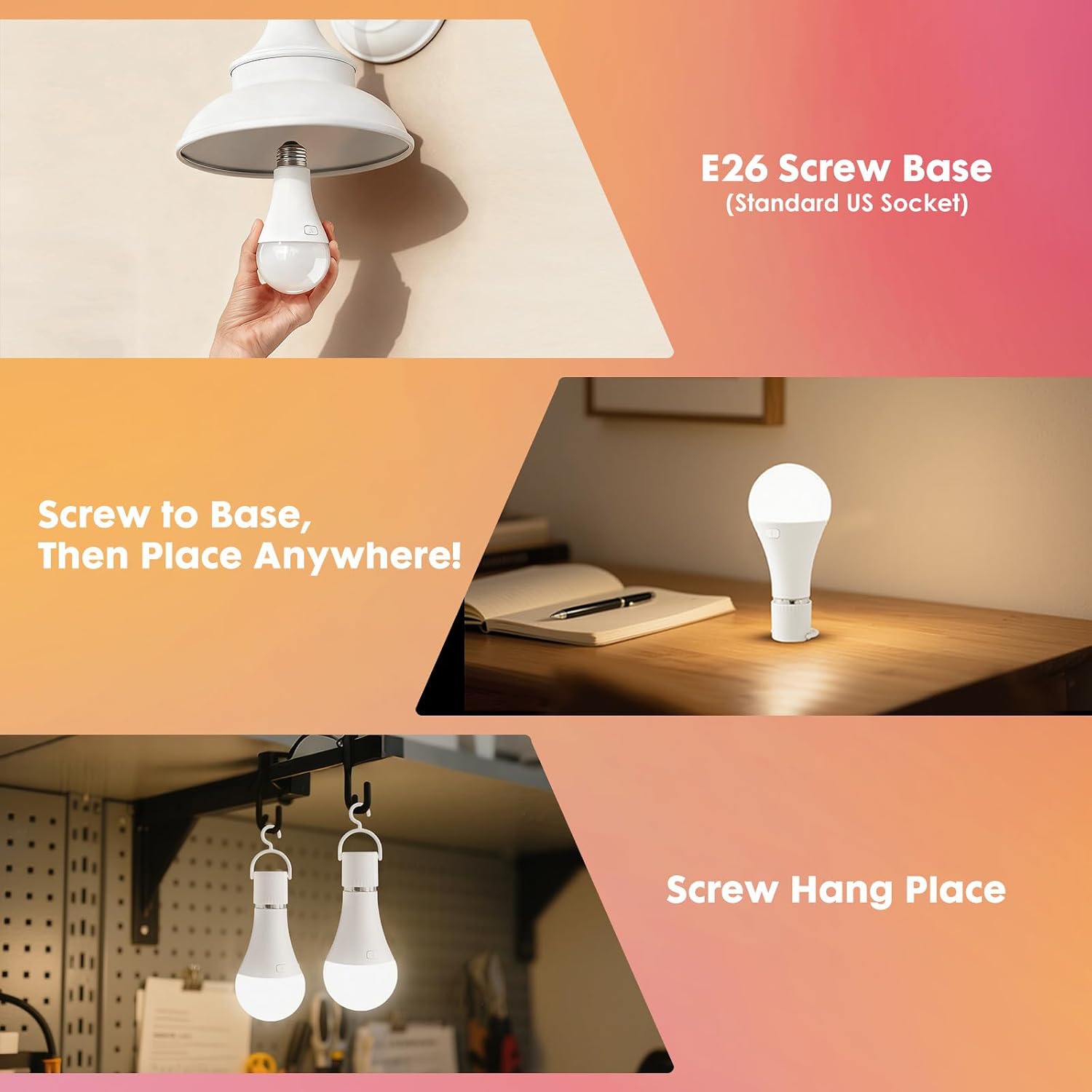 Thumbnail 4 de Rechargeable E26 Light Bulbs