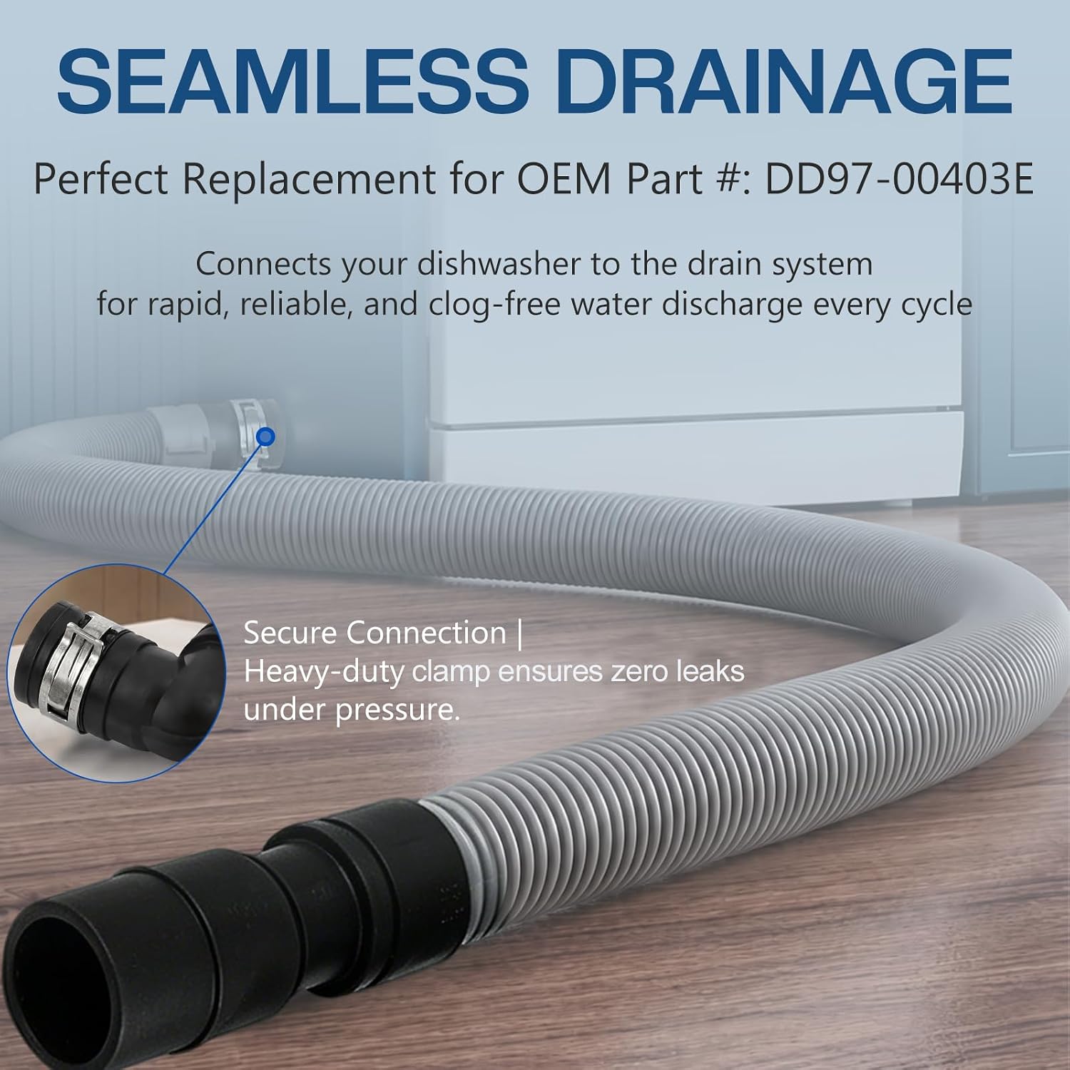 Detalle 1 de DD97-00403E Dishwasher Drain Hose Assembly
