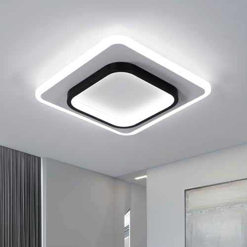 Thumbnail 7 de DELIPOP Lámpara de Techo LED Moderna 30W Cuadrada 3375LM, 6500K, Plafón Blanco y Negro
