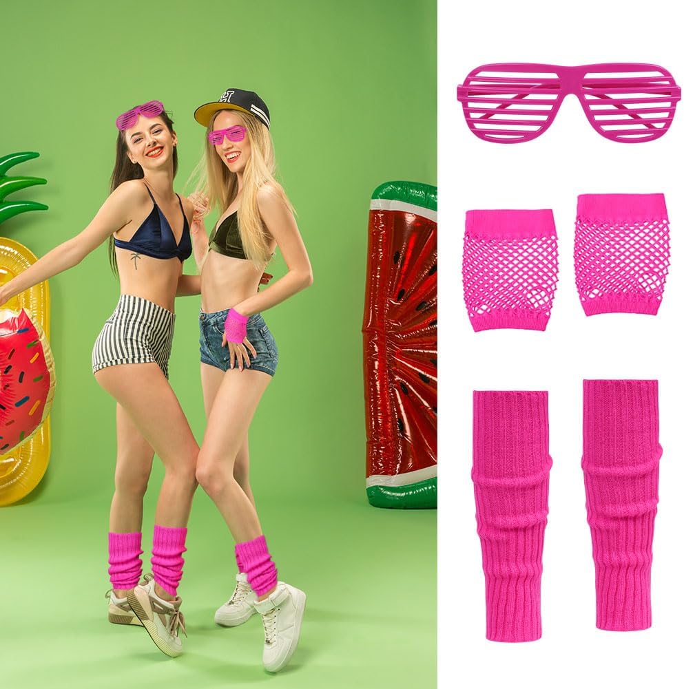 Detalle 2 de AOMIG 80-tals neonset för maskerad och retrofest