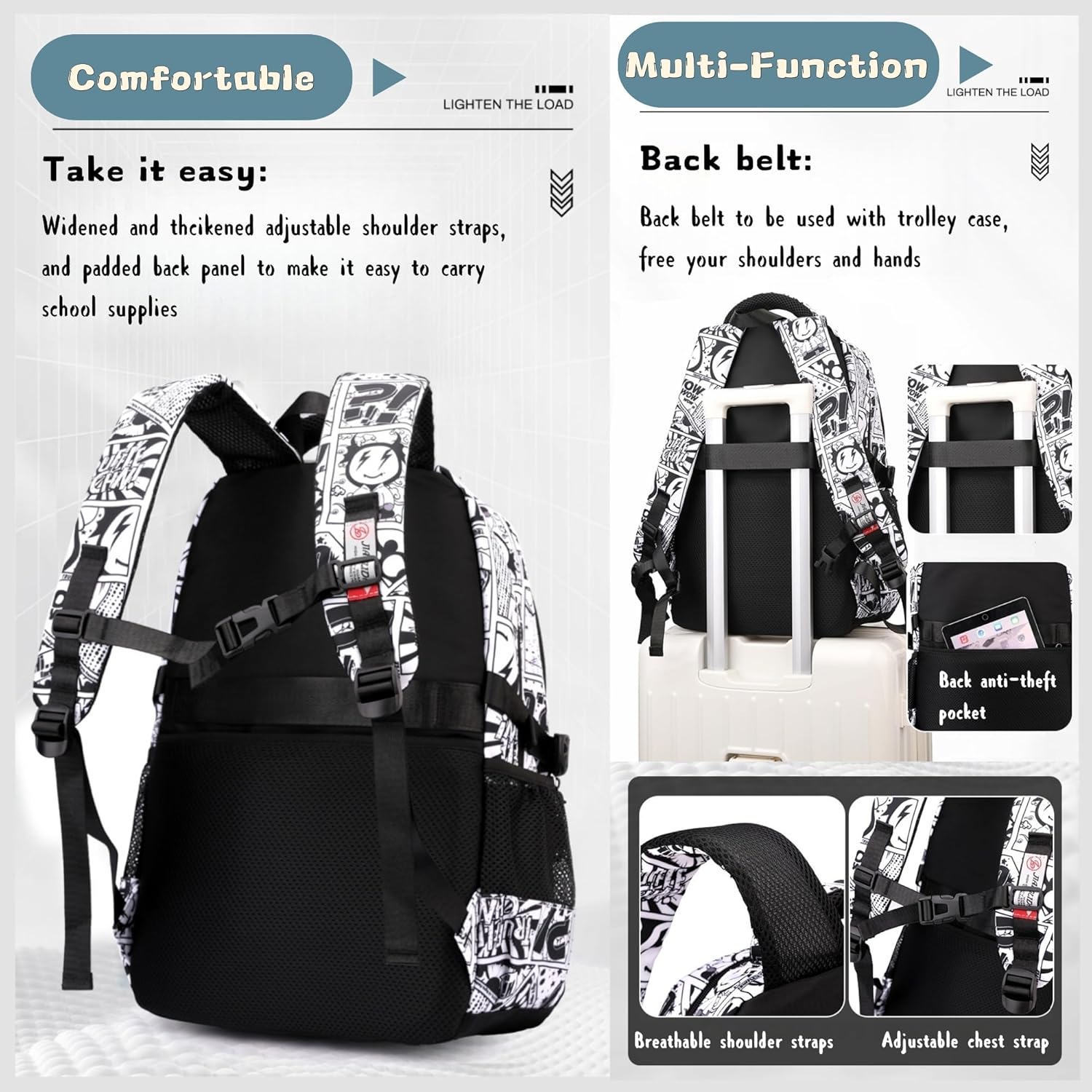 Thumbnail 4 de Bansusu Boys Backpack for Kids: 30L School Bag for Primary & Secondary Education