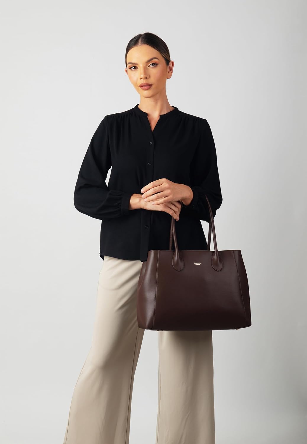 Thumbnail 5 de Carlheim Selena Lederhandtasche Braun