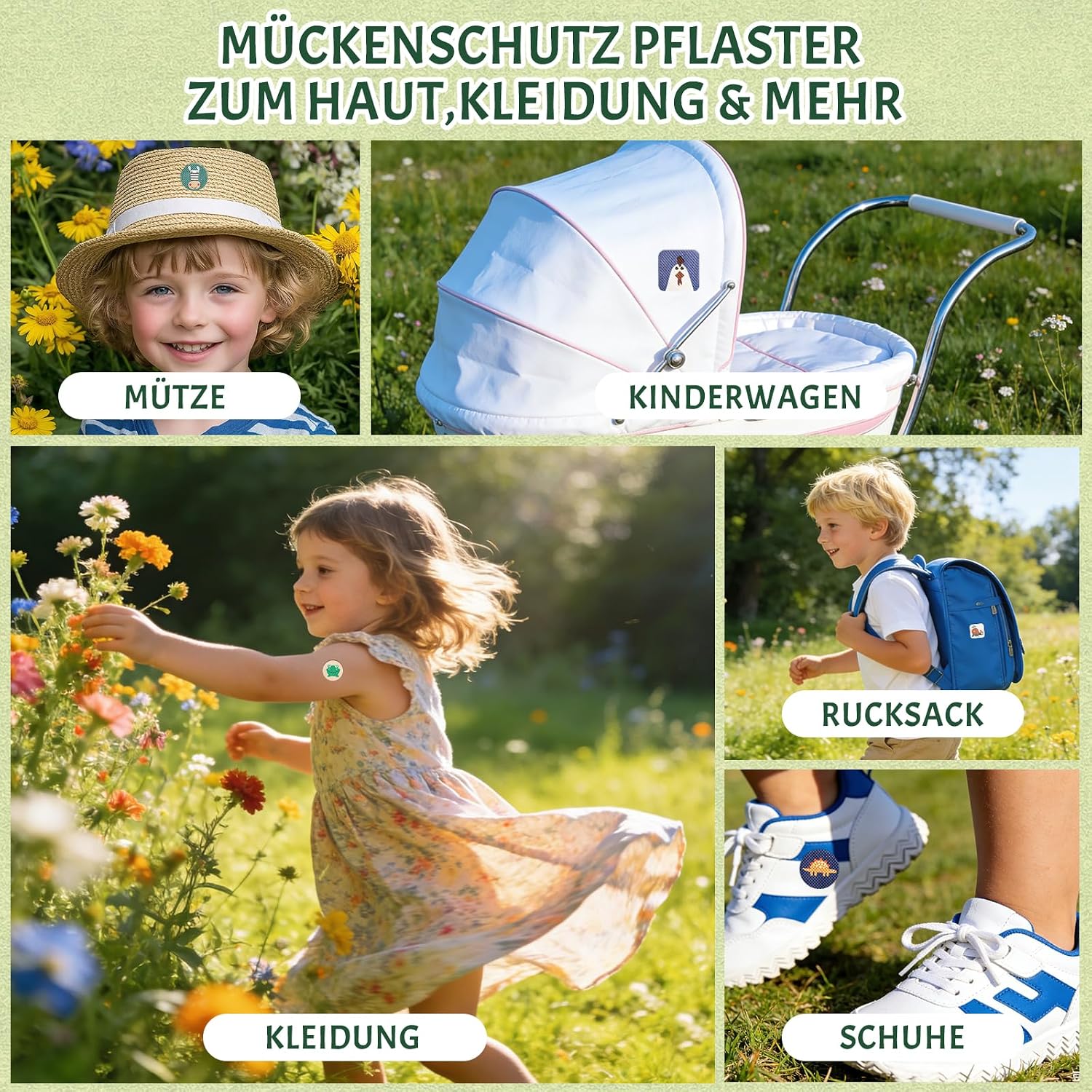 Thumbnail 2 de 96 Stück Mückenpflaster Mückenschutz – Anti Mücken Pflaster mit Cartoon-Motiven, 6–8 Stunden Schutz pro Anwendung