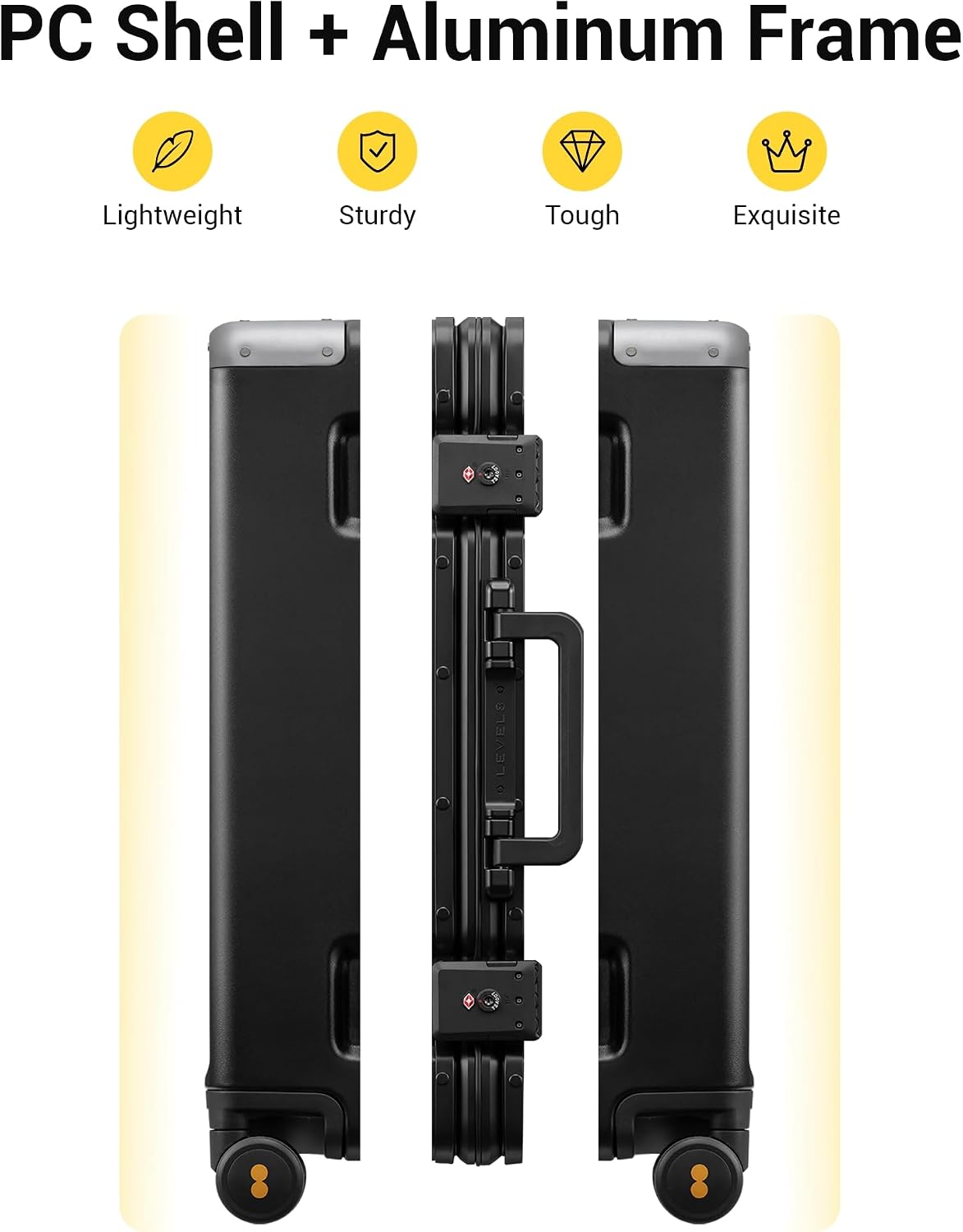 Detalle 2 de LEVEL8 Zipperless 24 Inch Hardside Suitcase