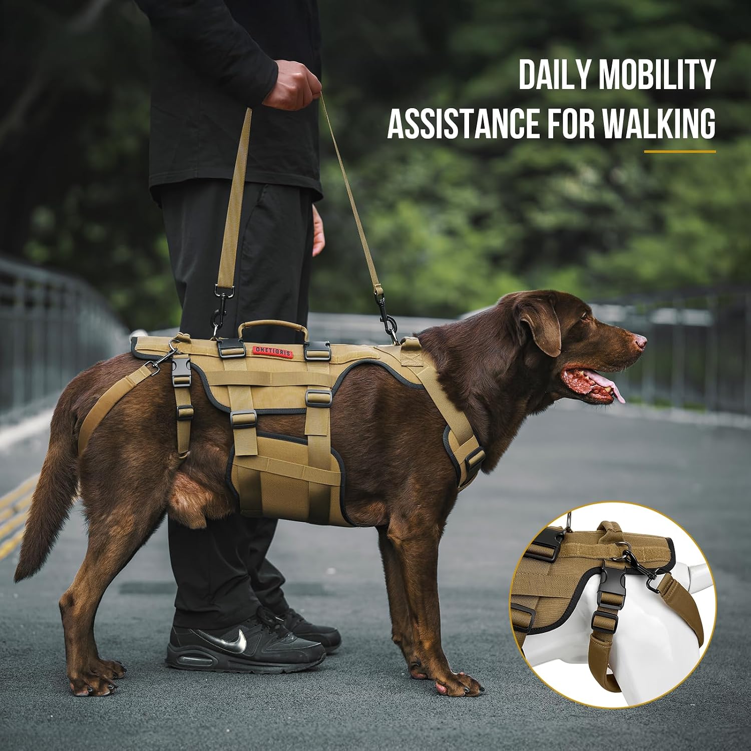 Detalle 2 de OneTigris Dog Lift Harness for Large Dogs – Mobility Aid and Back Leg Support Sling