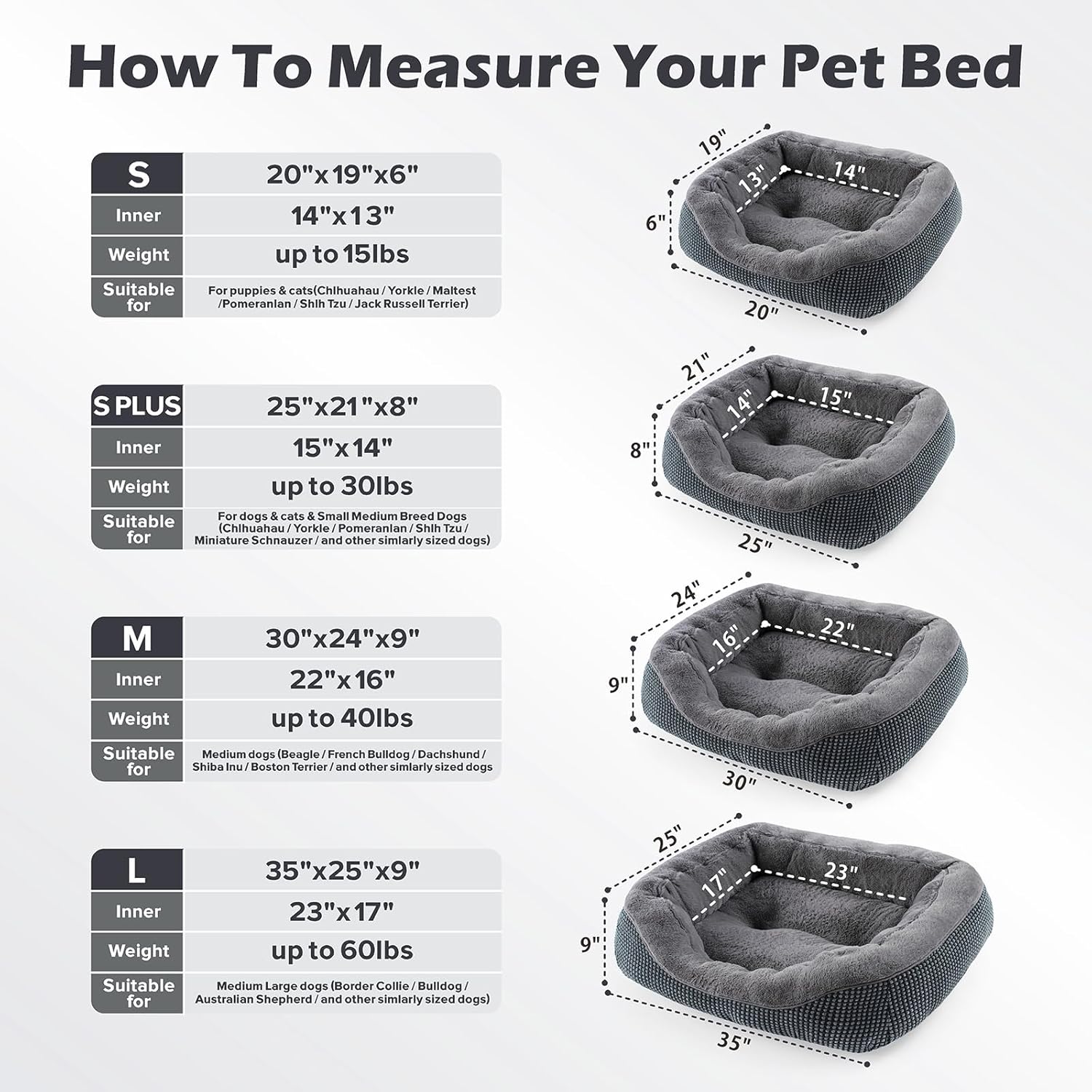 Detalle 1 de INVENHO Small Dog Bed Orthopedic