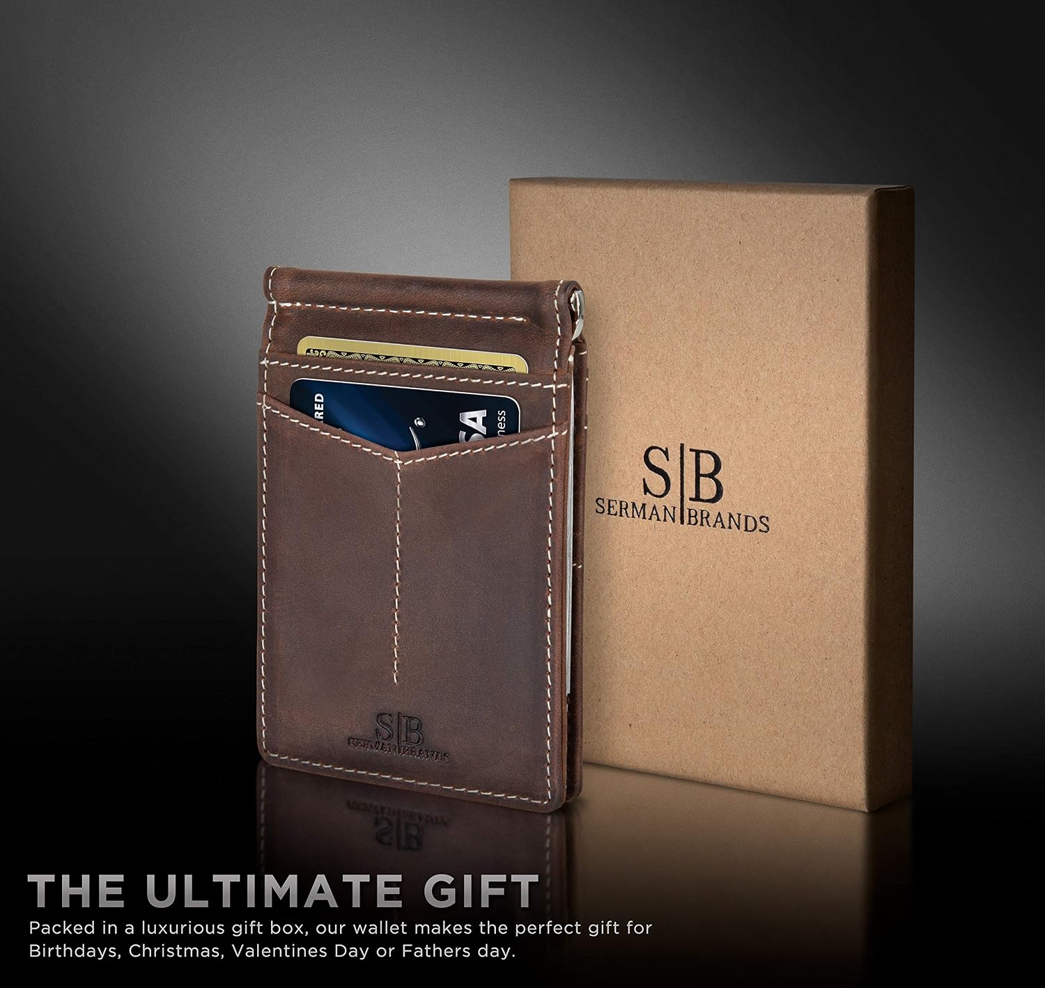 Detalle 2 de SERMAN BRANDS Bifold Wallet in Full-Grain Leather