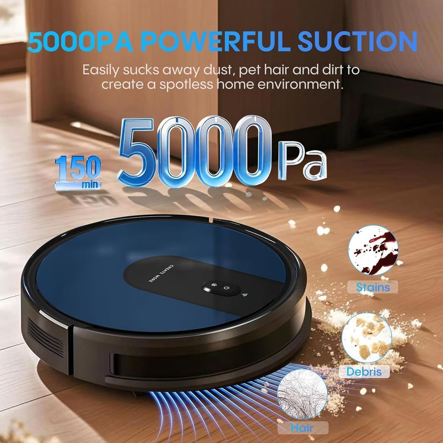 Thumbnail 2 de Bagotte Robot Vacuum Cleaner with Mop review: solid 4‑in‑1 cleaning for busy homes