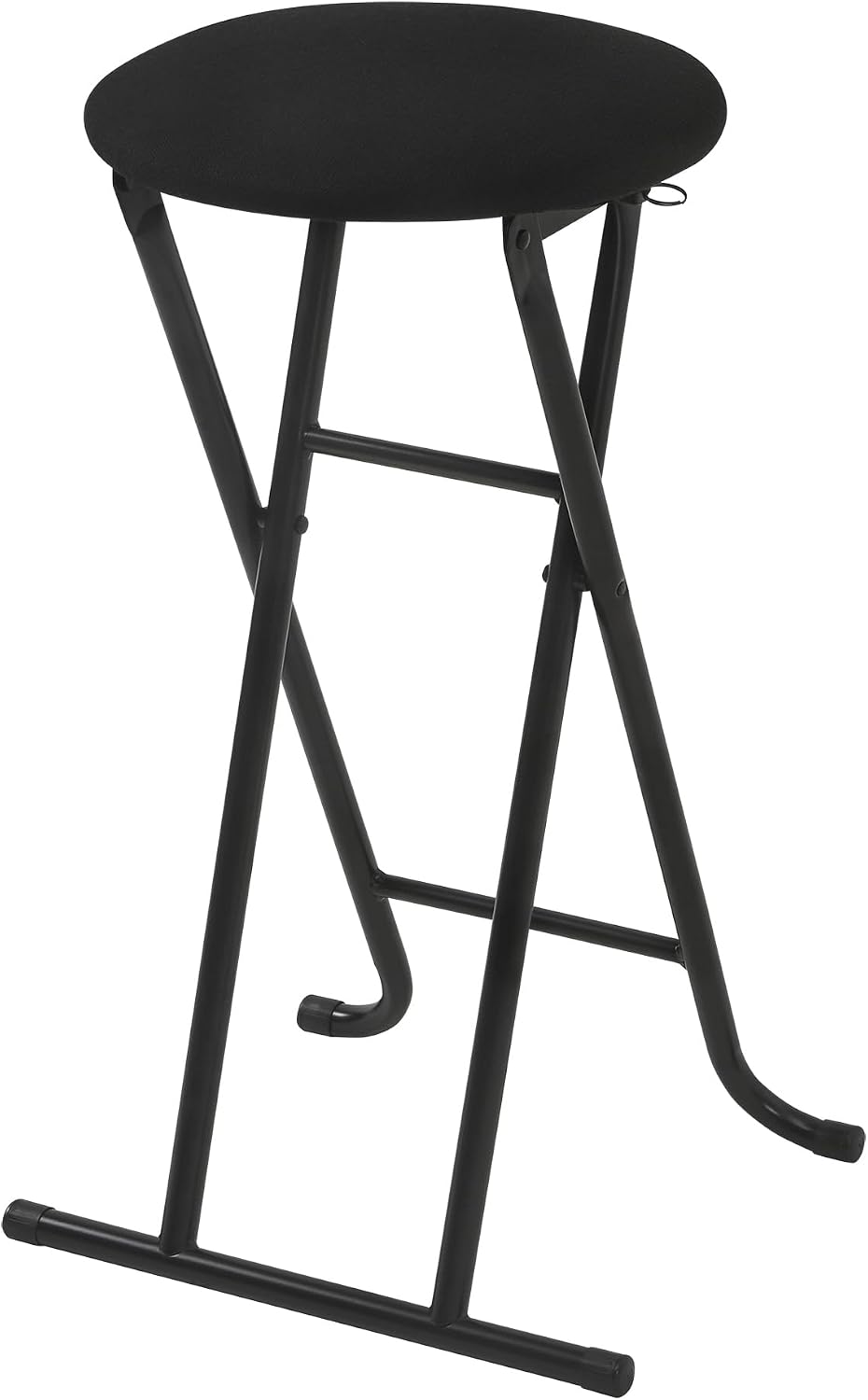 Detalle de VECELO KHD-CG-YZ10-BLK 折りたたみカウンターチェア ファブリック座面・座面高61.5cm