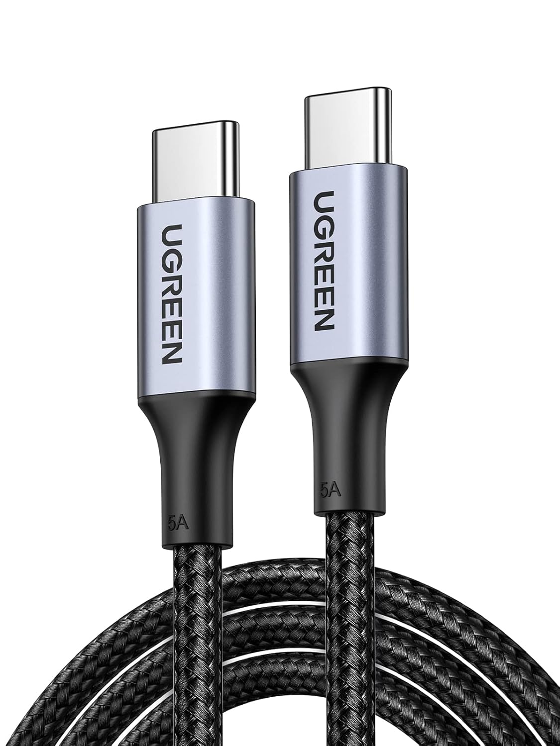 Detalle de UGREEN 100W USB-C to USB-C Cable (0.5m) – Fast Charge & Data, for MacBook, iPhone, Galaxy and more