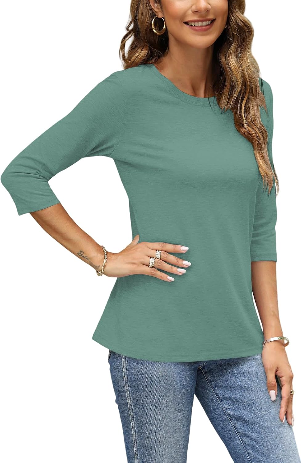 Detalle de Cuptacc Langarmshirt Damen 3/4-Ärmel