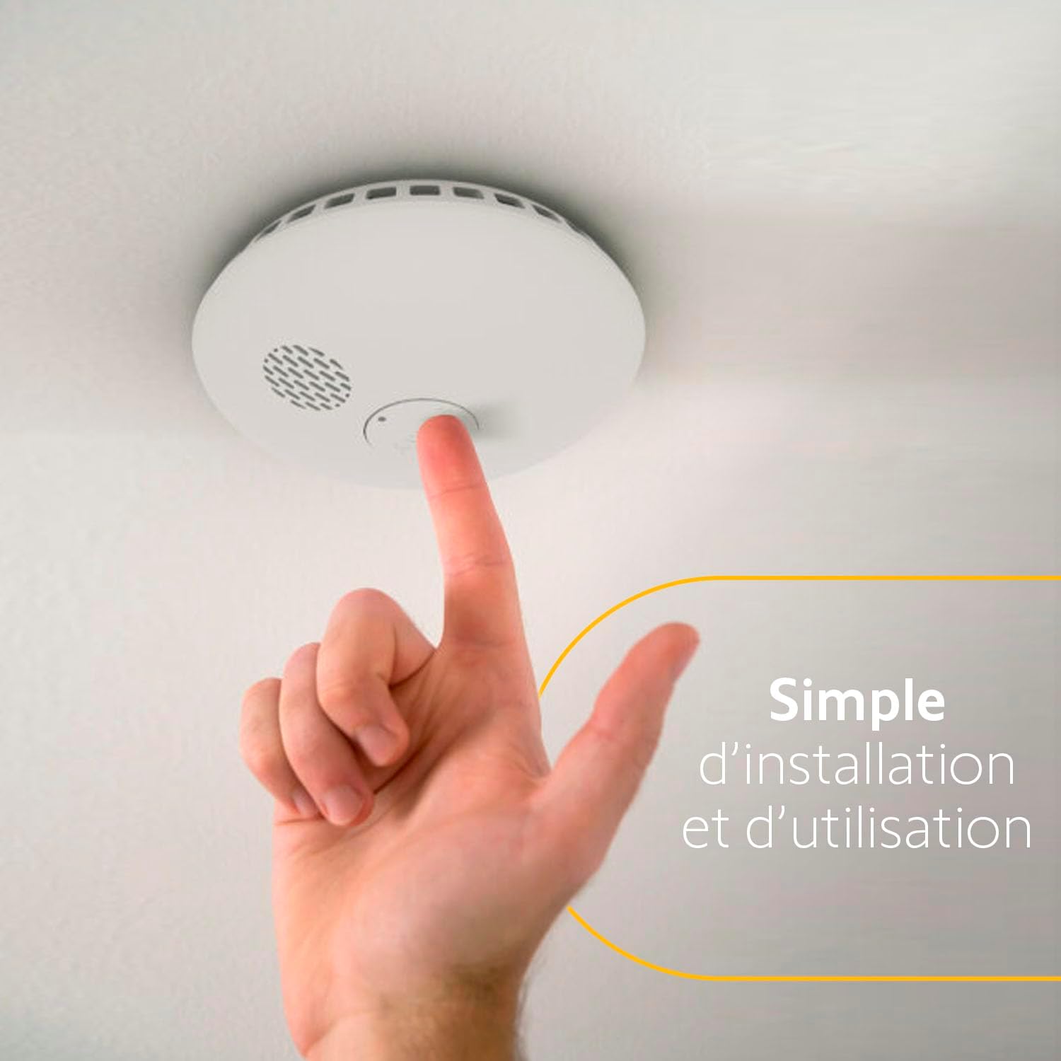 Thumbnail 4 de Somfy 1870289 Détecteur de fumée connecté avec sirène 85 dB – Compatible Home Alarm (Advanced, Essential) et Somfy One(+), Blanc