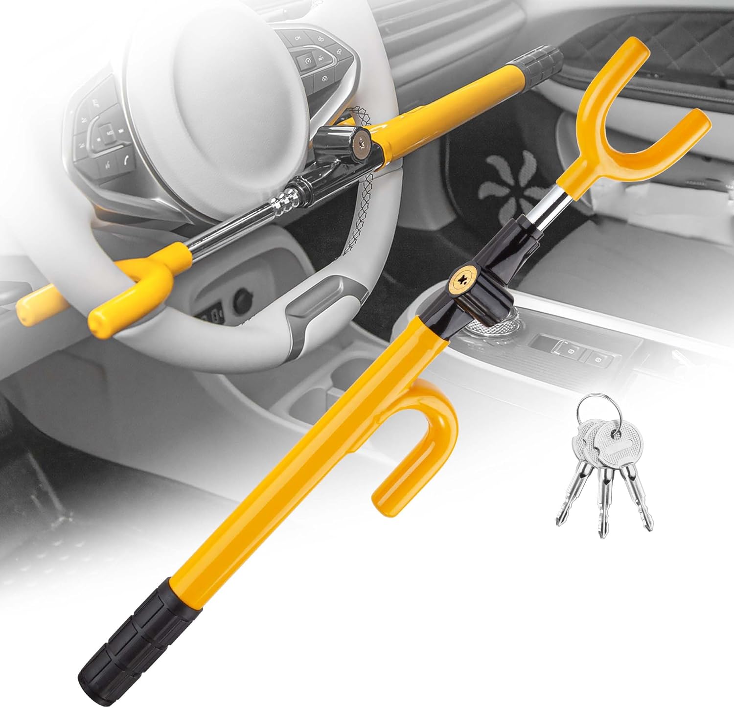 Detalle 2 de CARTMAN Vehicle Steering Wheel Lock 7-15.7 in