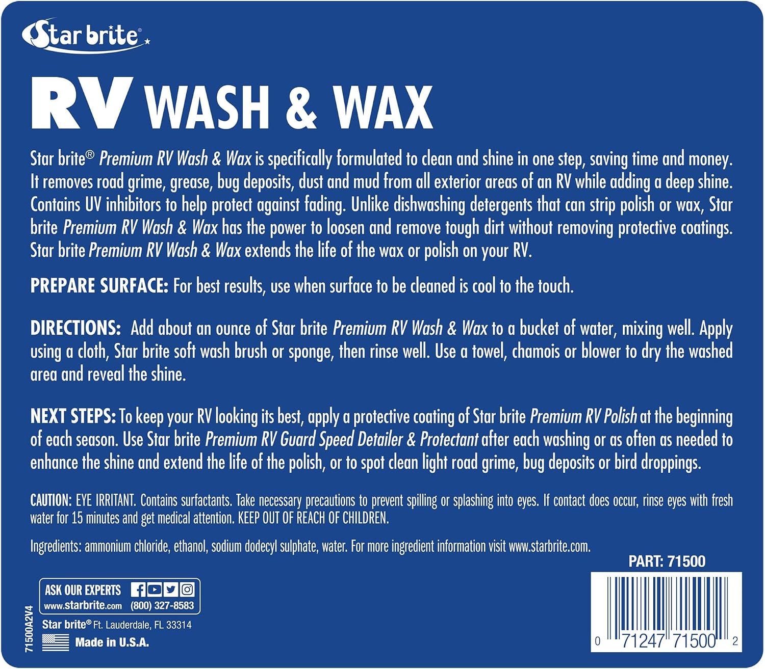 Detalle 2 de STAR BRITE 071500N RV Wash & Wax Concentrate with UV Protection