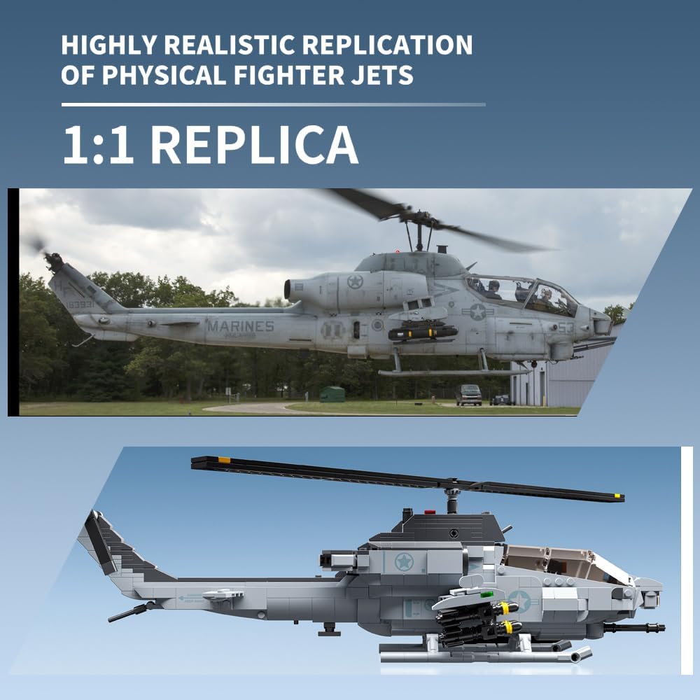 Detalle 2 de MISINI M8024 AH-1W Hubschrauber 958 Teile