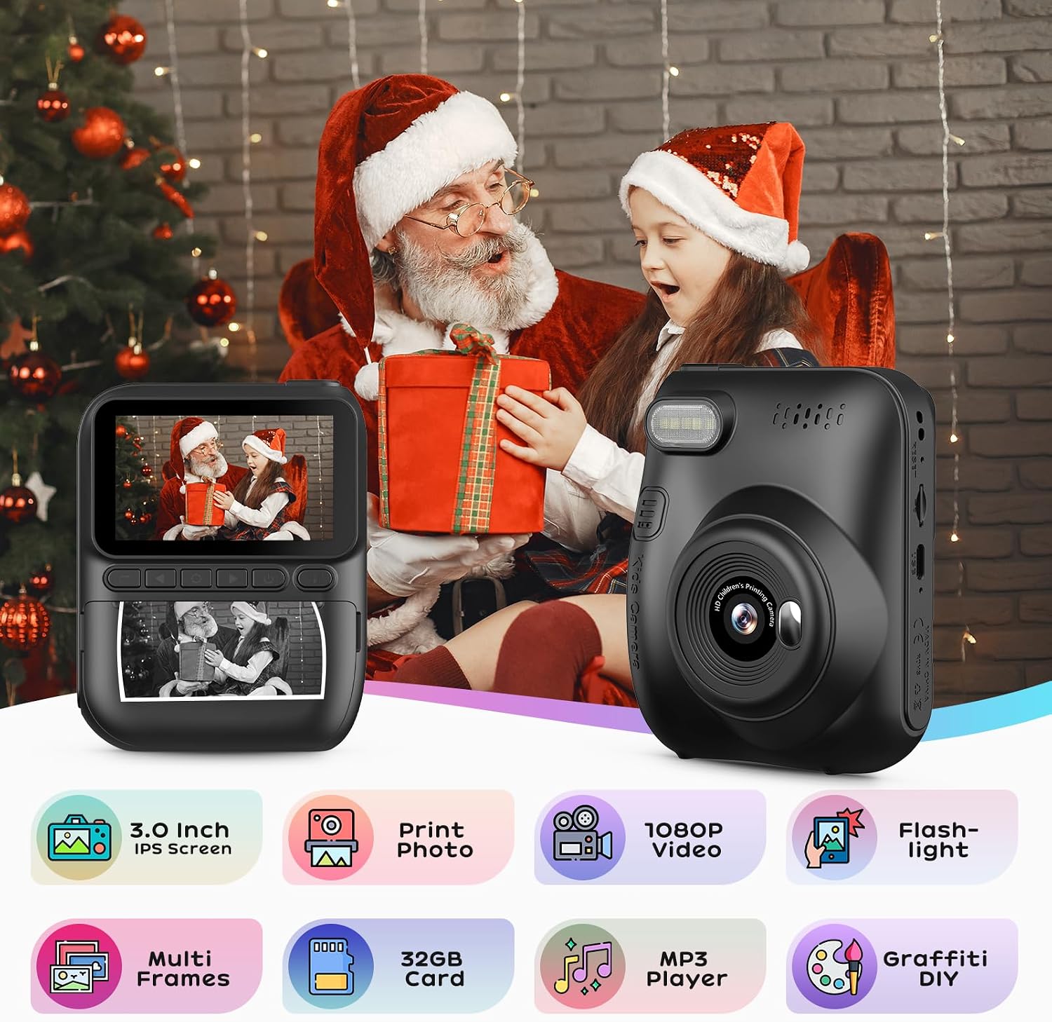 Detalle 2 de Kids Camera Instant Print 3.0" 32GB