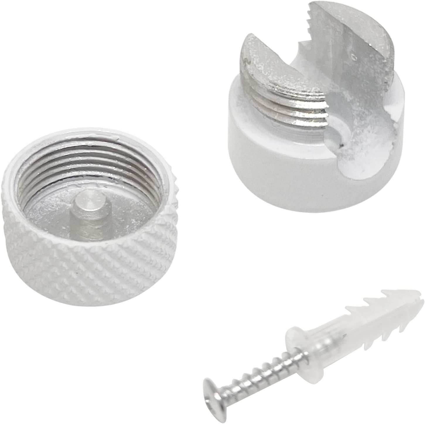 Detalle de smartect Decentratore da parete e soffitto in alluminio per cavi, 2 pezzi ondulato bianco