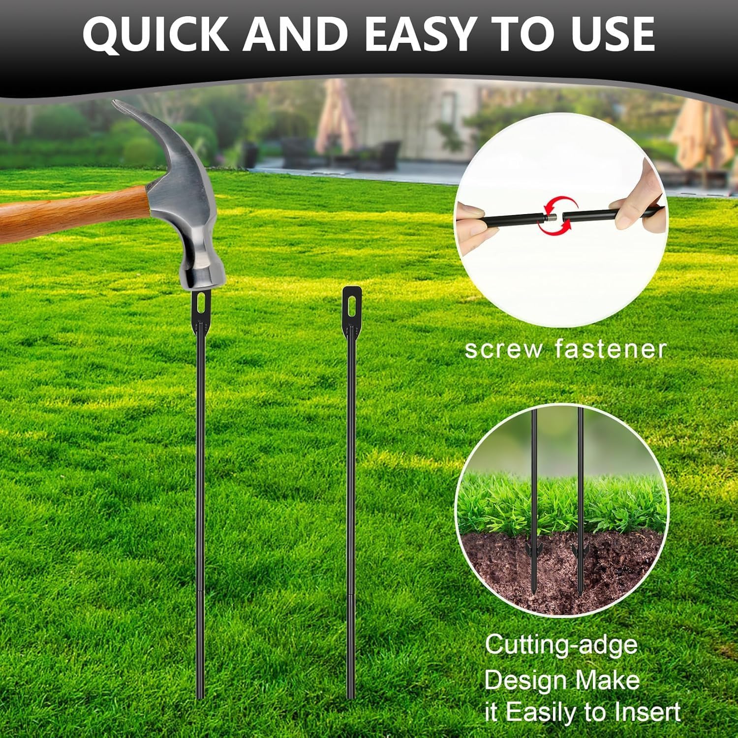 Detalle 1 de Danoib Yard Sign Stakes 31-inch