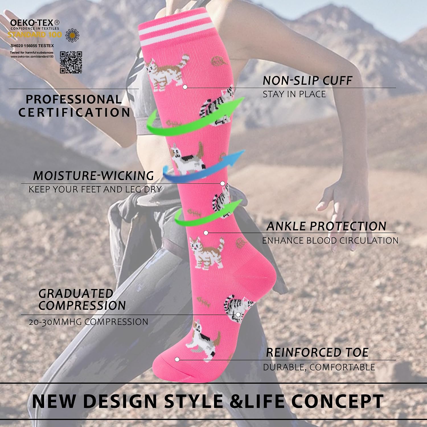 Thumbnail 1 de fenglaoda Compression Socks 20-30mmHg 6 Pairs