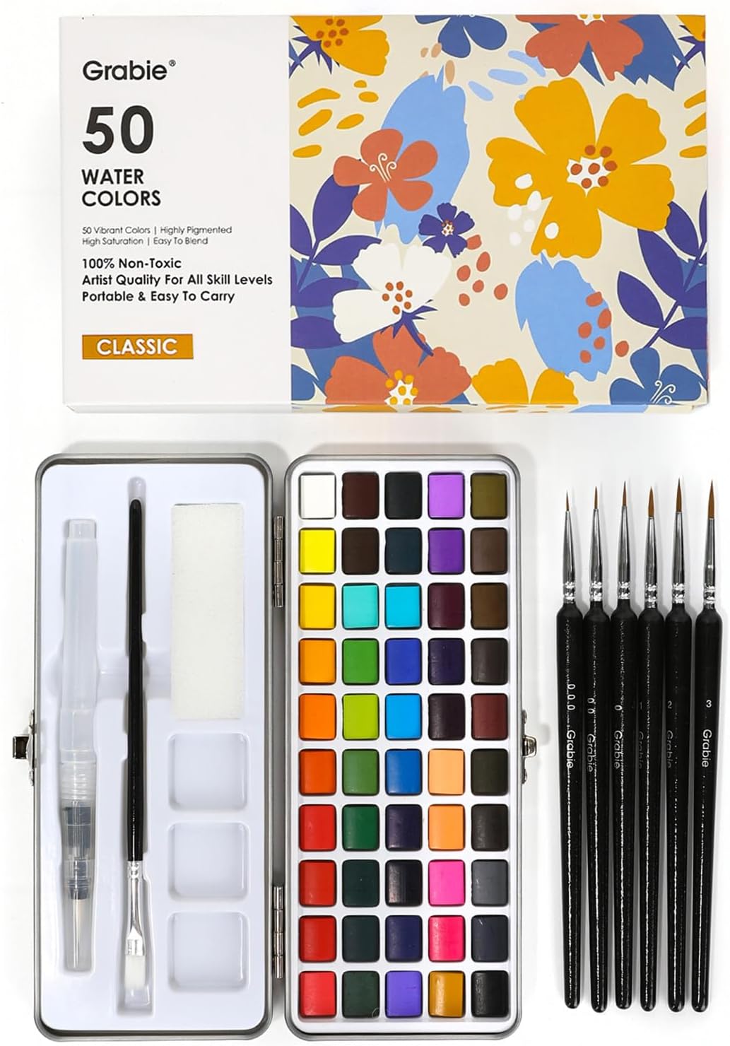 Thumbnail 6 de Aquarellfarben-Set (56 Farben) mit Detailpinseln – für Malen, Skizzen & unterwegs