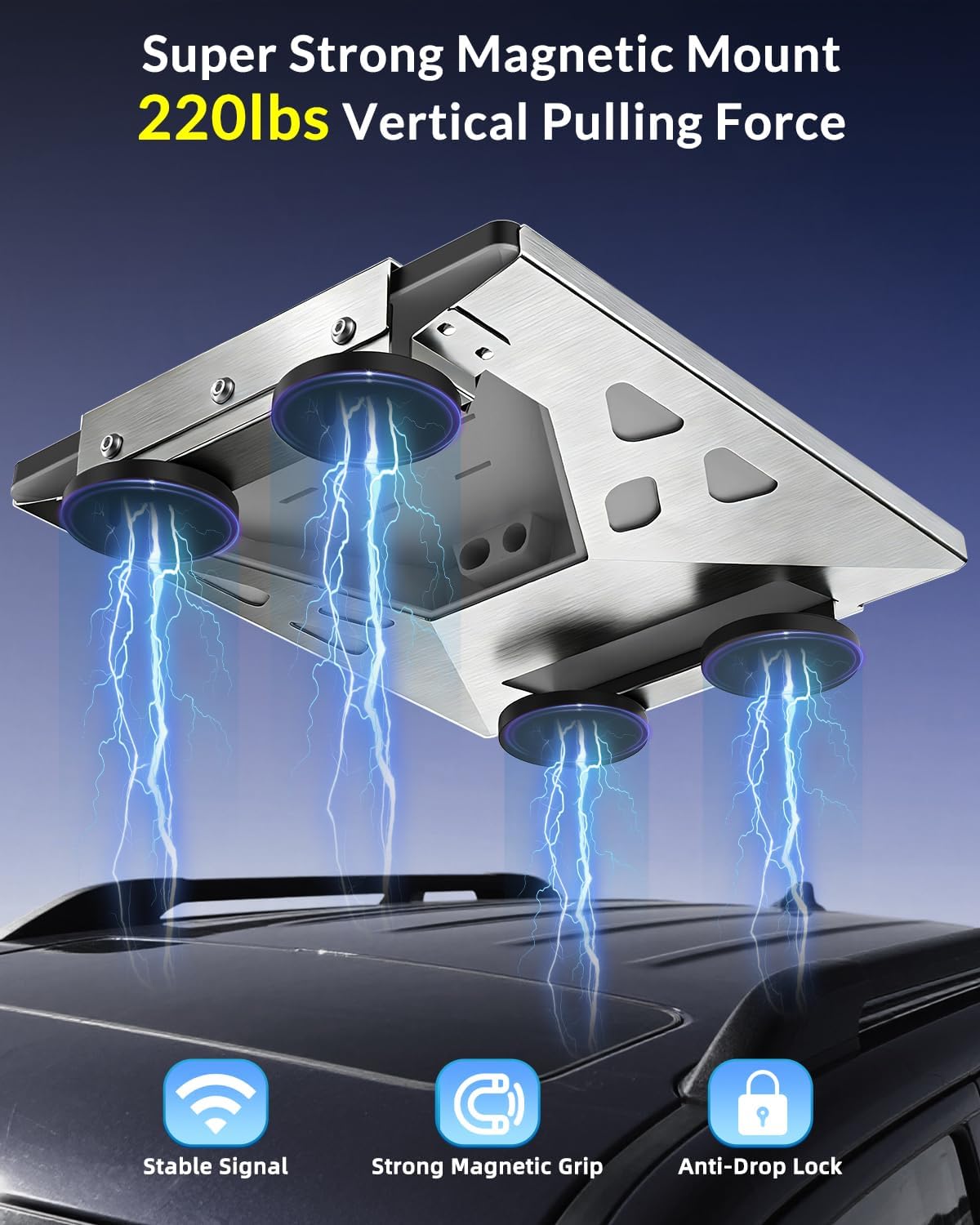 Detalle de Starlink Mini Flat Magnetic Roof Mount, 220 lbs