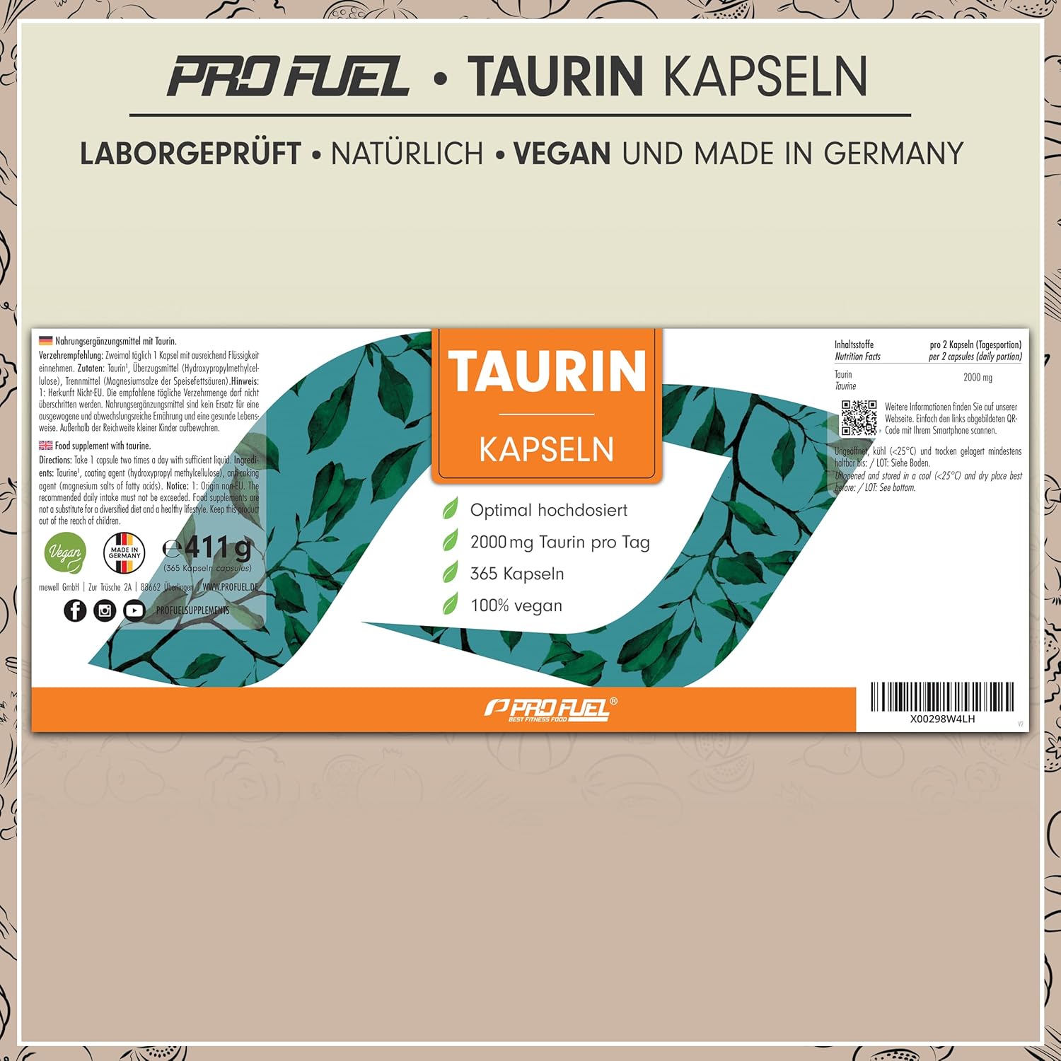 Thumbnail 5 de TAURIN Kapseln 365x hochdosiert 2000 mg
