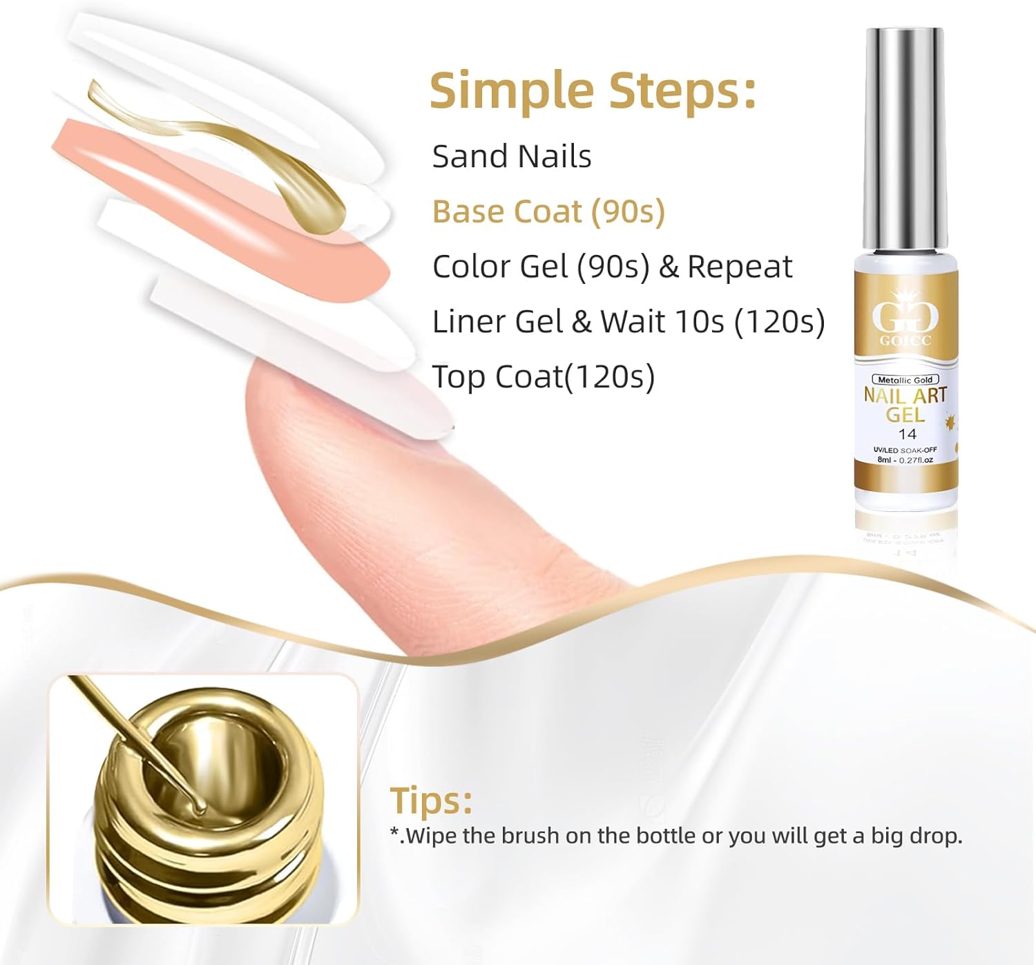 Thumbnail 6 de GOICC Metallique vernis gel 8ML 💅