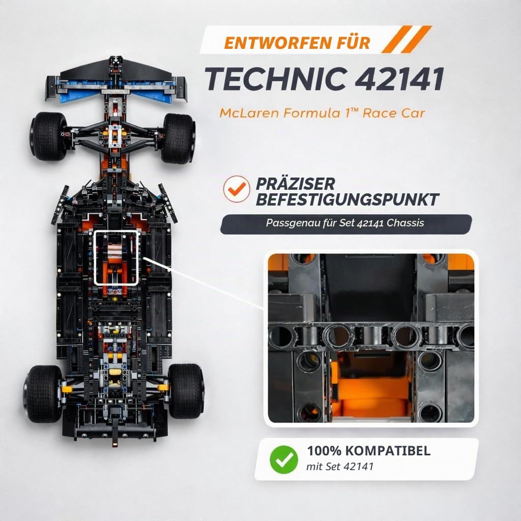 Detalle de Festerekey Wandhalterung für LEGO 42207/42171/42141/42206 – 4er Display-Halter